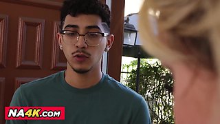 Tiffani Madison gets to unwrap her son's friend's package