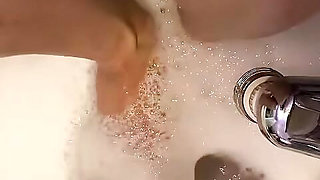 Melove Blue nail Polish Toes Taking a Bath