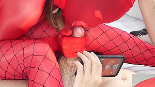 Elena Clarck Full Red Encasement Sex