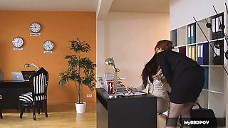 Fine-looking Emy Russo and Martina Gold's fingering orgasm action