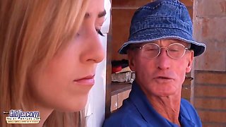 Sugar Daddy In Grandpa Fucks Beautiful Teen 18+ And Cums In Her Mouth