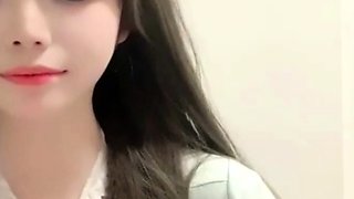 Glamour babe with big boobs masturbates in lingerie