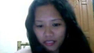 Filipina with Big Tits Strips and Dances on Webcam