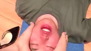 Chinese femdom feet licking