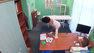 Hot latina black schoolgirl has a medical examination - faux hospital
