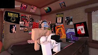 Hot Roblox babe gets wild with big dick guy in condo