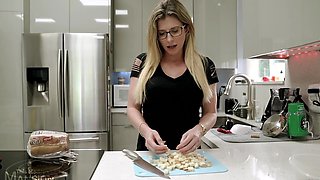Beautiful woman with glasses Cory Chase in solo action.