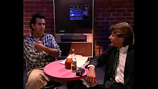 Threesome - MILF and Stepdaughter Fucked in the Pub by a Big Cock