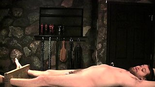 Femdom fetish mistresses fuck bdsm loser with strapon