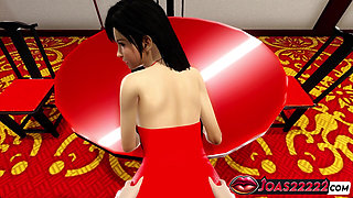 Tifa Lockhart Doggystyle Anal Penetration On A Table 3D Animation