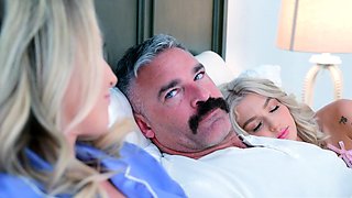 Insane swap family foursome fuck after scary movie night