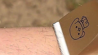 Trimming My Bush and Leg Hair Closeup