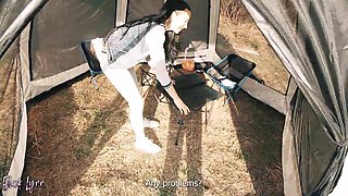 Cheating tourist have to suck penis for help