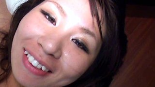 POV close up asian gf blowjob