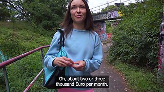 Public Agent - Fitness MILF public blowjob outdoor sex