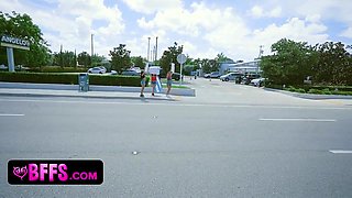 Slutty Big Titted Bffs Went on Streets to Seduce