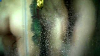 Wild amateur girls enjoy a hot lesbian orgy in the shower