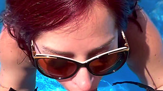 DETONATED my busty stepsister in the pool (homemade porn in Spanish)