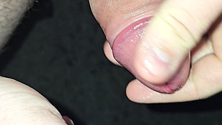 I push 3 different sized penis plugs into my urethra and let almost one disappear completely in my cock.