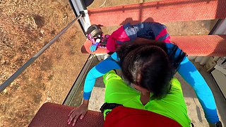 Czech Teen Quickie Fucked Hard Outdoors by Best Friend Cum in Mouth