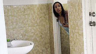 Shy Latina Maid Fucks Her Boss and Makes Him Cum - Leyne Rodriguez