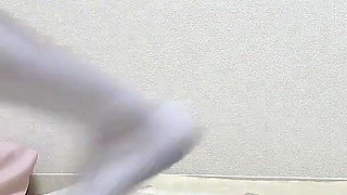Girls Only Apartment in Japan, a Room Where Girl Does Sexy Exercises While Adjusting High Cut Thong Leotard That Wedgie Crotch