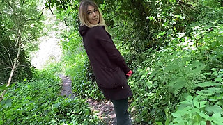 French Pegging - Exhibition and Steamy Drop at the Woods
