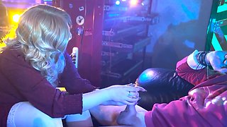 Stepmom helps with his bandage in a naughty way