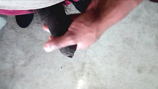 Black cock jerking off