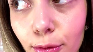 Small titted brunette amateur anal nailed at home