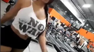 Latina shows in gym camshow: Big Tits, Big Ass  Solo Porn
