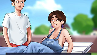 Let's Play - Summertime Saga, Rubbing Diane with sunscreen