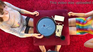 Hot Redhead Babes Alice & Lilly Compete in Handjob Challenge to Make Leon Cum First
