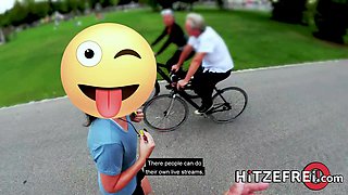 Zara Mendez lets a random guy pound her shaved cunt after blowing him! - Hitzefrei