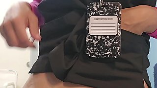 Flashing you my pussy while at work.