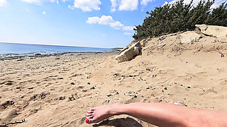 Gigi and Dave - Sex and Tease on a Nudist Beach. Extra Edition. Shemale Dogging Outdoor