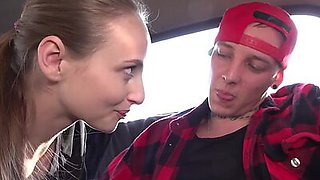 Amateur teen taxi driver pussyfucked by perv client