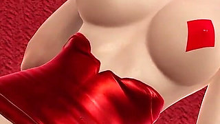 3D Hentai Animation of Sexy Silvia in Red Dress - Big Tits Massage, Close-up of Wet Pussy Fingering, and Desk Cunnilingus Squirt