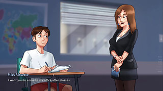 Cumming in French Pussy - Visual Novel Gameplay