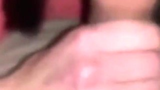 Sucking Dick & Gagging on His Monster Cock