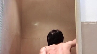 Awesome Squirt with Glas Dildo