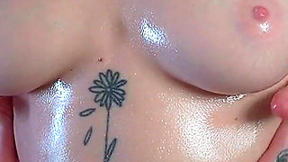 Teen Asks to Cum on Her Oily Feet