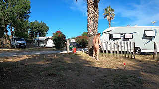 Kinky Couple Games at French Nudist Beach Campsite