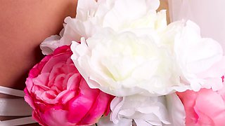 Sexy bride exposed amazing natural body