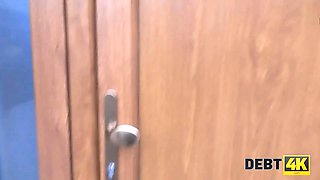 Debt4k. pregnant debtor has no choice but to take rod in Tight Pussy