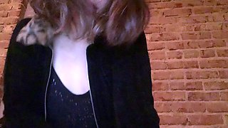 Beautiful teen brunette Jessica Sinn masturbates