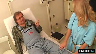 After-Hours Care: blonde German nurse fucks the patient