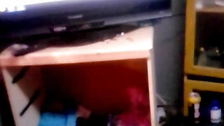 Fucking my fat filthy wife while watching video of me fucking tight petite teen step daughter & cum in her fat pussy free video