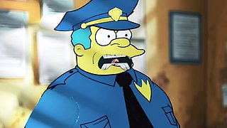 Married housewife has her way with a sheriff while her husband watches in this animated parody