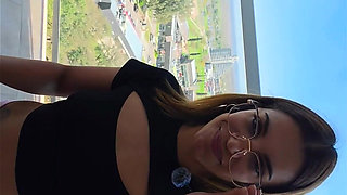 My Husband and I Had Fun in a Rented Apartment, Oral Sex on the Balcony Overlooking the Street, and Sex in the Bedroom.